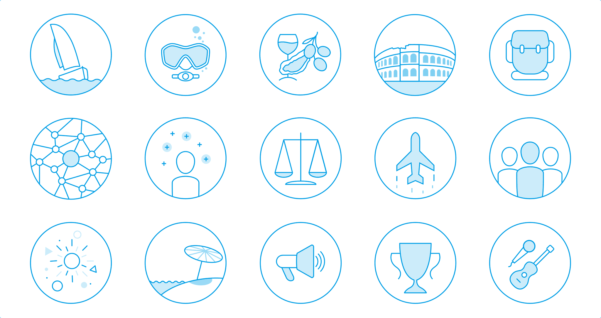 Icons used in the Share Istria project.